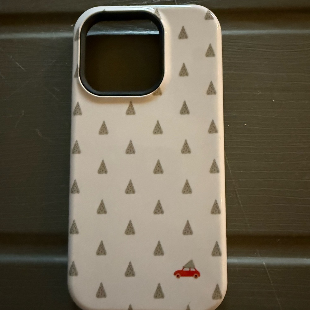 Elegant White and Gray Tree Pattern Phone Case
